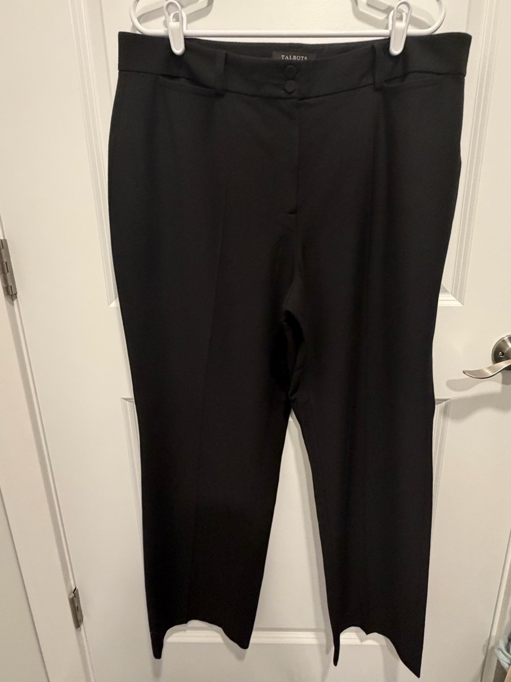 Talbots Heritage Boot Black Wool Blend Dress Pants Size 18 Bootcut Trouser